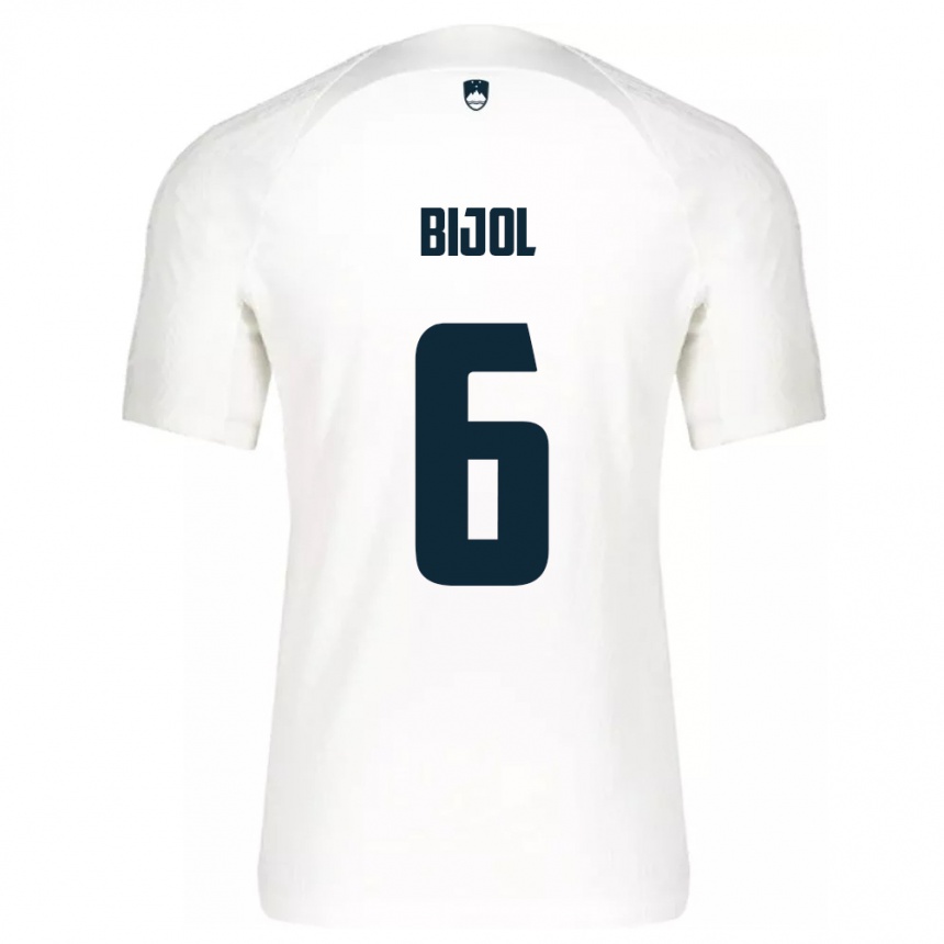 Kids Football Slovenia Jaka Bijol #6 White Home Jersey 24-26 T-Shirt Uk