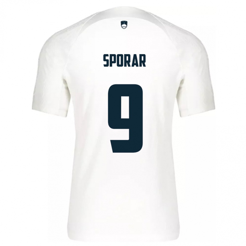 Kids Football Slovenia Andraz Sporar #9 White Home Jersey 24-26 T-Shirt Uk