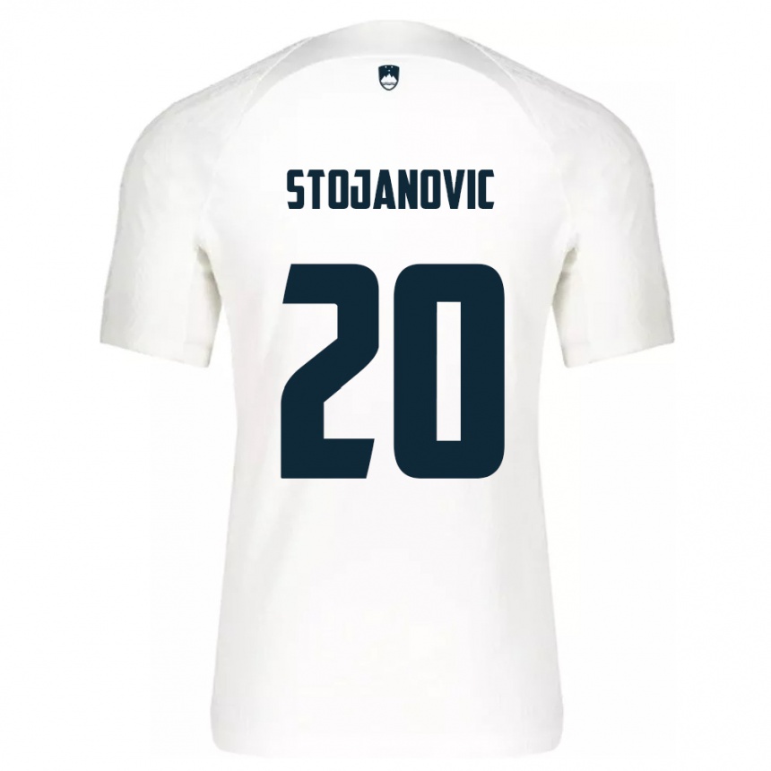 Kids Football Slovenia Petar Stojanović #20 White Home Jersey 24-26 T-Shirt Uk