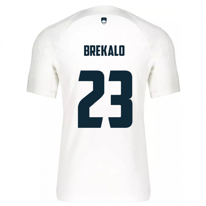 Kids Football Slovenia David Brekalo #23 White Home Jersey 24-26 T-Shirt Uk