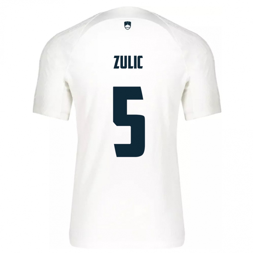 Kids Football Slovenia Anel Zulic #5 White Home Jersey 24-26 T-Shirt Uk