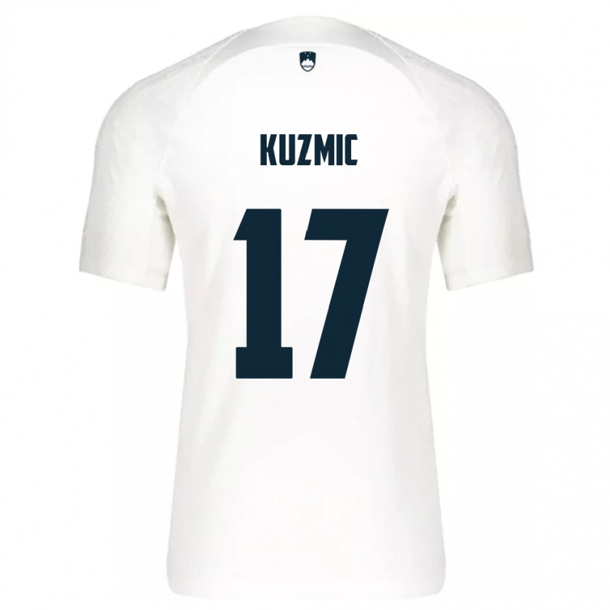 Kids Football Slovenia Srdjan Kuzmic #17 White Home Jersey 24-26 T-Shirt Uk