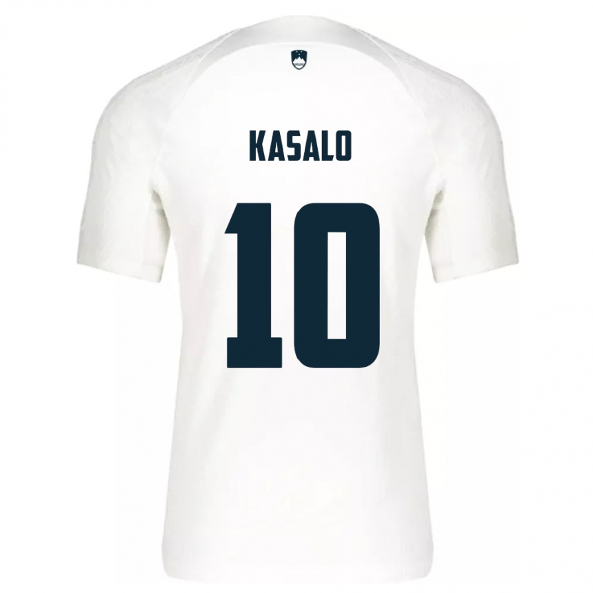 Kids Football Slovenia Niko Kasalo #10 White Home Jersey 24-26 T-Shirt Uk