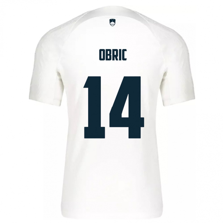 Kids Football Slovenia Relja Obric #14 White Home Jersey 24-26 T-Shirt Uk