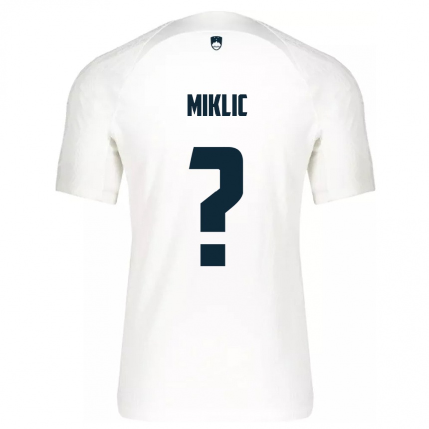 Kids Football Slovenia Andraz Miklic #0 White Home Jersey 24-26 T-Shirt Uk