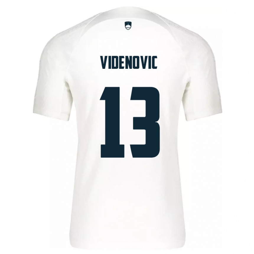 Kids Football Slovenia Denis Videnovic #13 White Home Jersey 24-26 T-Shirt Uk