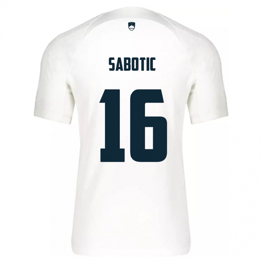 Kids Football Slovenia Tais Sabotic #16 White Home Jersey 24-26 T-Shirt Uk