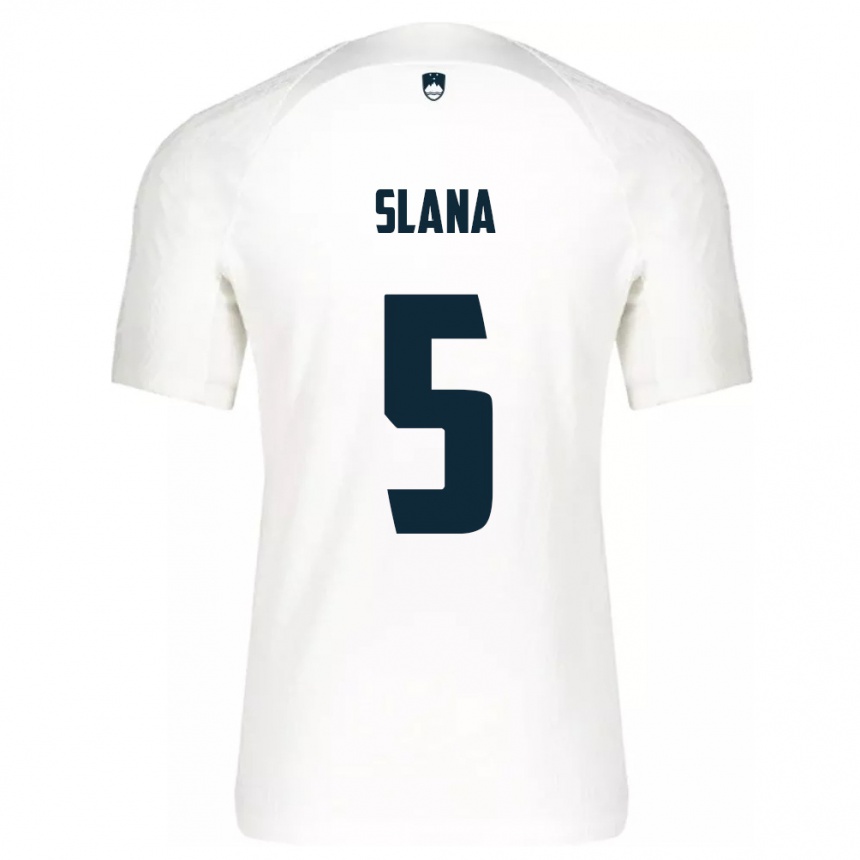 Kids Football Slovenia Filip Slana #5 White Home Jersey 24-26 T-Shirt Uk