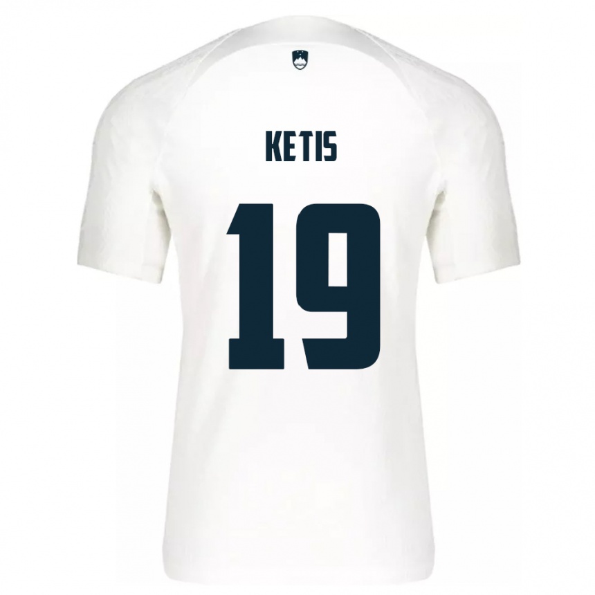 Kids Football Slovenia Sara Ketiš #19 White Home Jersey 24-26 T-Shirt Uk