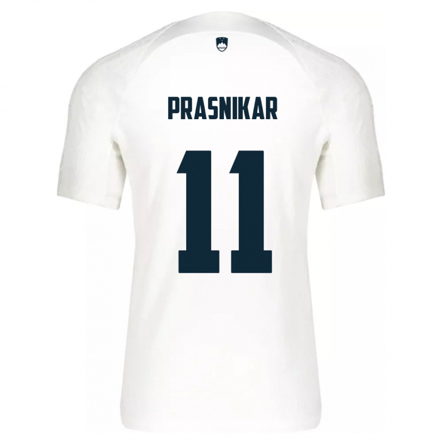 Kids Football Slovenia Lara Prašnikar #11 White Home Jersey 24-26 T-Shirt Uk