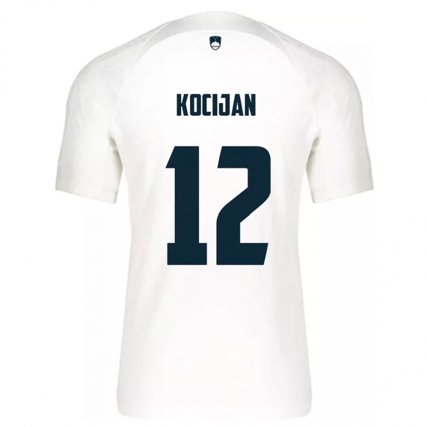 Kids Football Slovenia Iva Kocijan #12 White Home Jersey 24-26 T-Shirt Uk