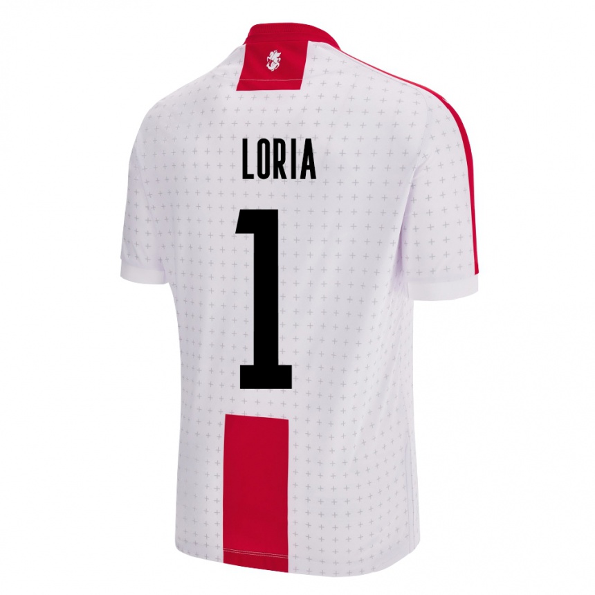 Kids Football Georgia Giorgi Loria #1 White Home Jersey 24-26 T-Shirt Uk