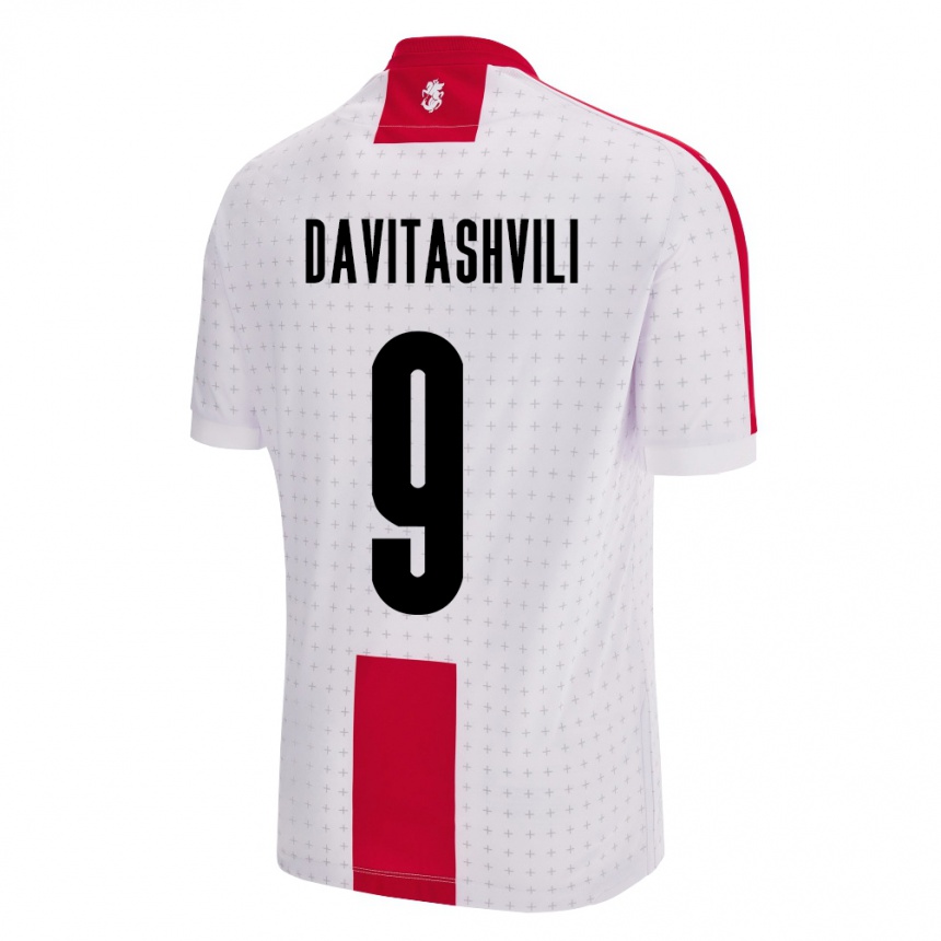 Kids Football Georgia Zuriko Davitashvili #9 White Home Jersey 24-26 T-Shirt Uk