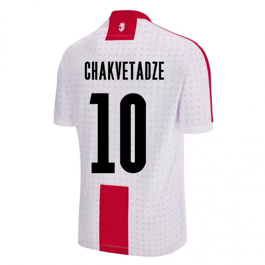 Kids Football Georgia Giorgi Chakvetadze #10 White Home Jersey 24-26 T-Shirt Uk