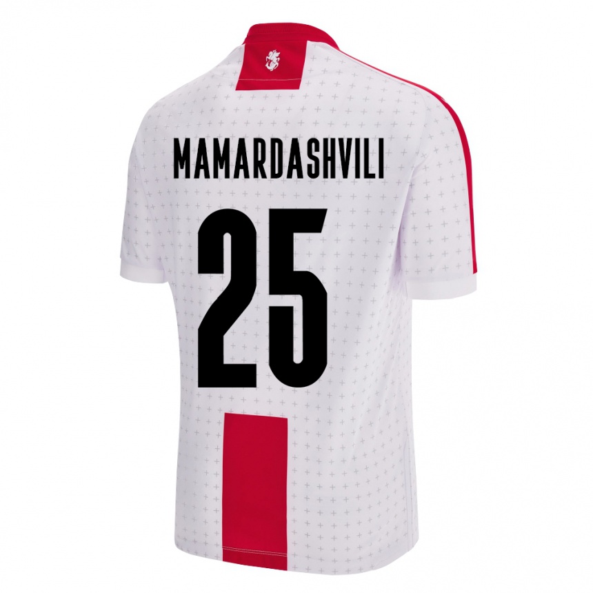 Kids Football Georgia Giorgi Mamardashvili #25 White Home Jersey 24-26 T-Shirt Uk