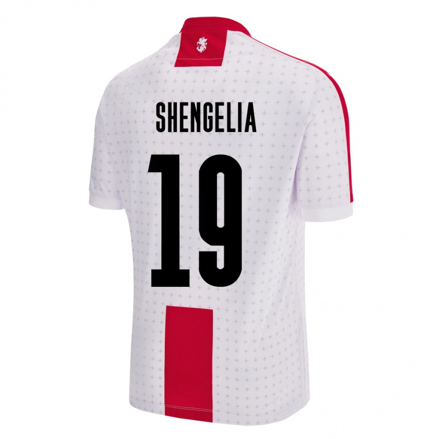 Kids Football Georgia Levan Shengelia #19 White Home Jersey 24-26 T-Shirt Uk