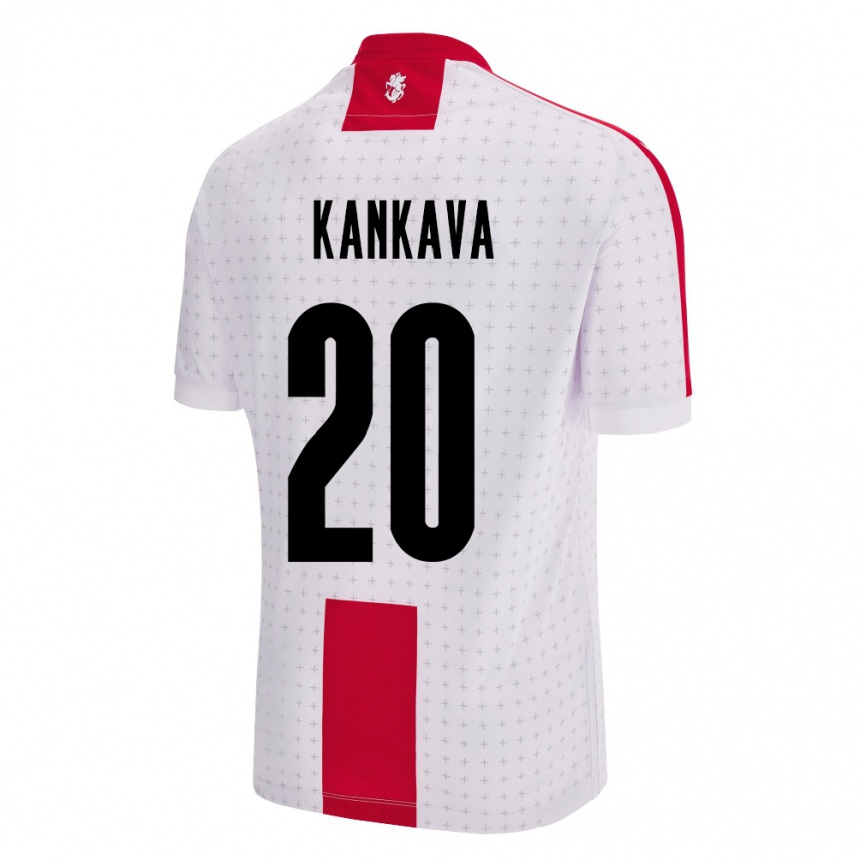 Kids Football Georgia Jaba Kankava #20 White Home Jersey 24-26 T-Shirt Uk