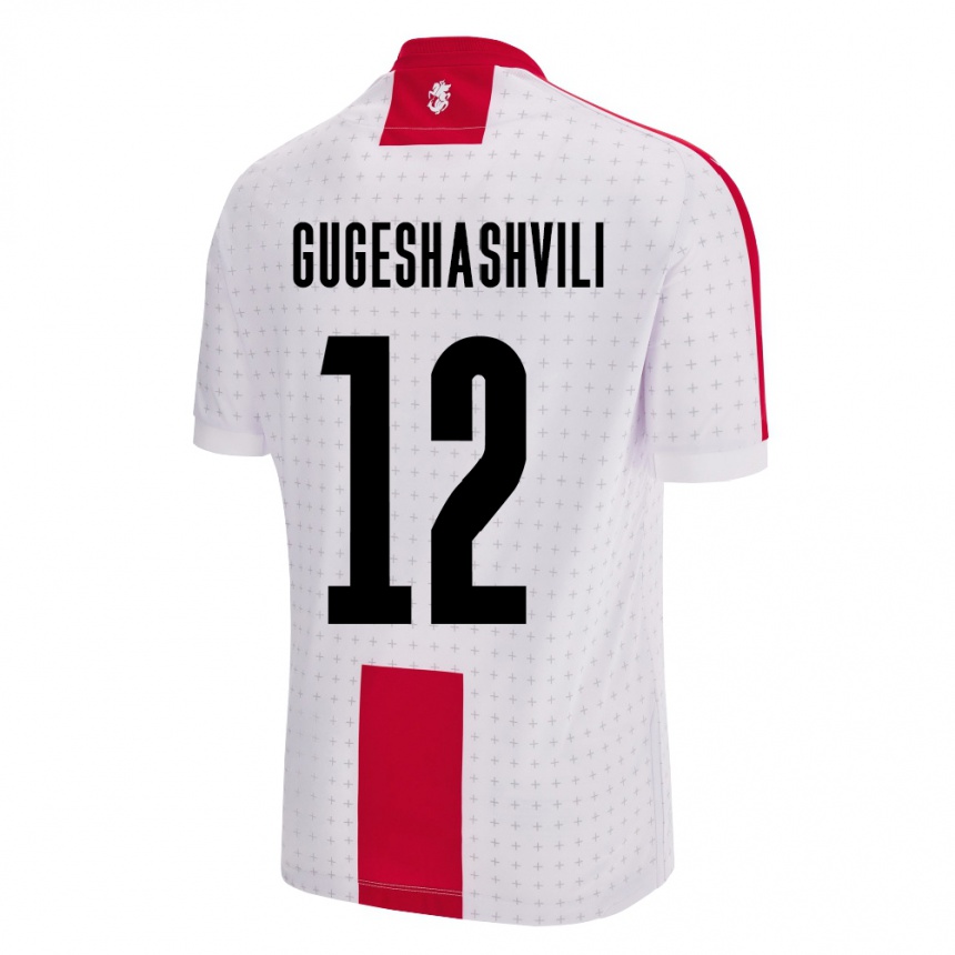 Kids Football Georgia Luka Gugeshashvili #12 White Home Jersey 24-26 T-Shirt Uk