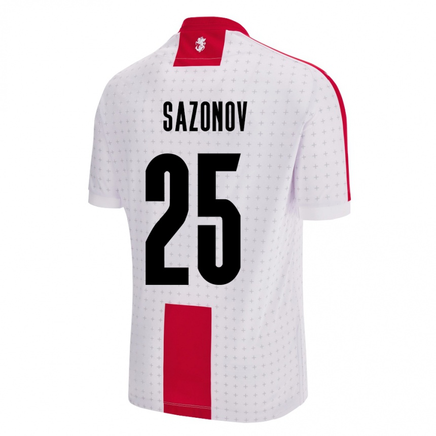 Kids Football Georgia Saba Sazonov #25 White Home Jersey 24-26 T-Shirt Uk