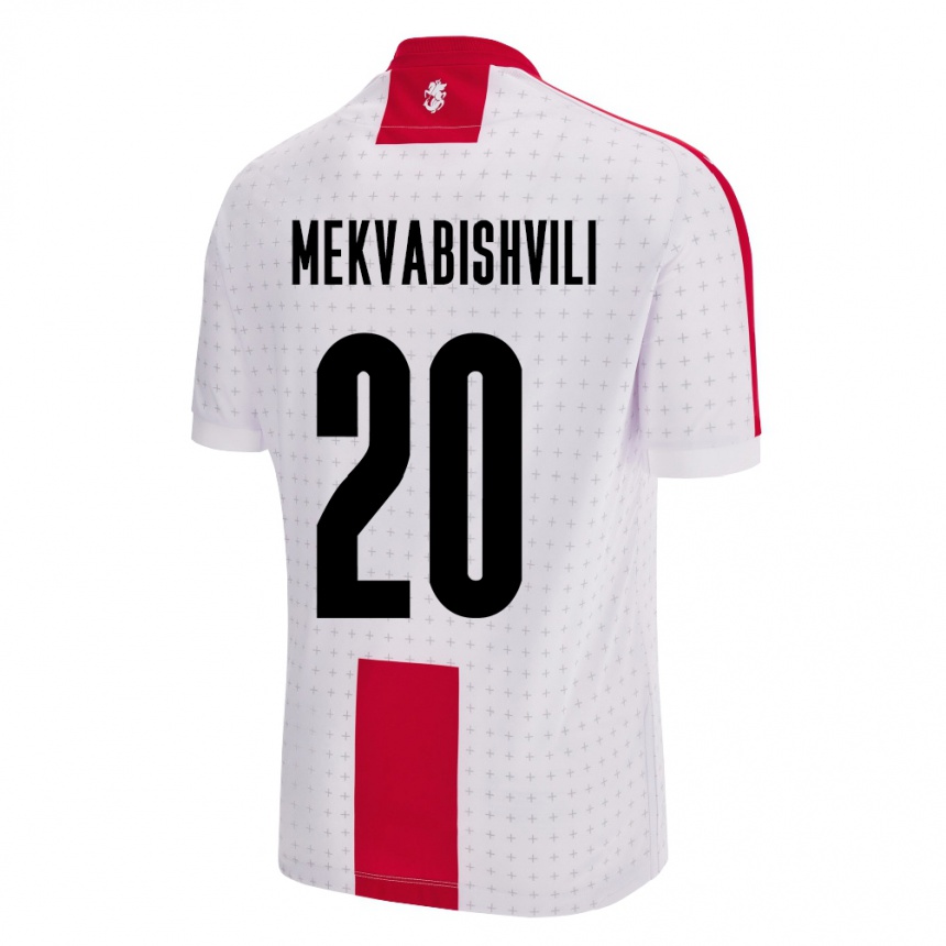 Kids Football Georgia Anzor Mekvabishvili #20 White Home Jersey 24-26 T-Shirt Uk