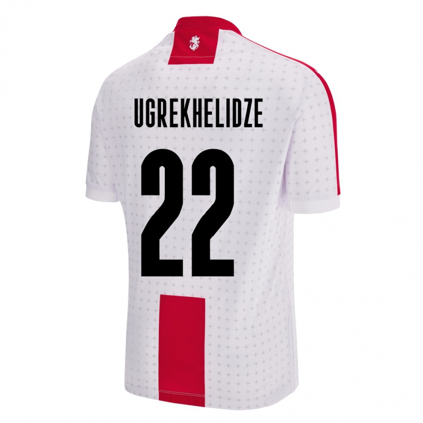 Kids Football Georgia Nikoloz Ugrekhelidze #22 White Home Jersey 24-26 T-Shirt Uk