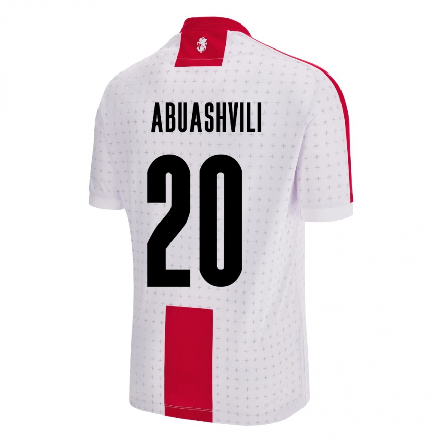 Kids Football Georgia Giorgi Abuashvili #20 White Home Jersey 24-26 T-Shirt Uk