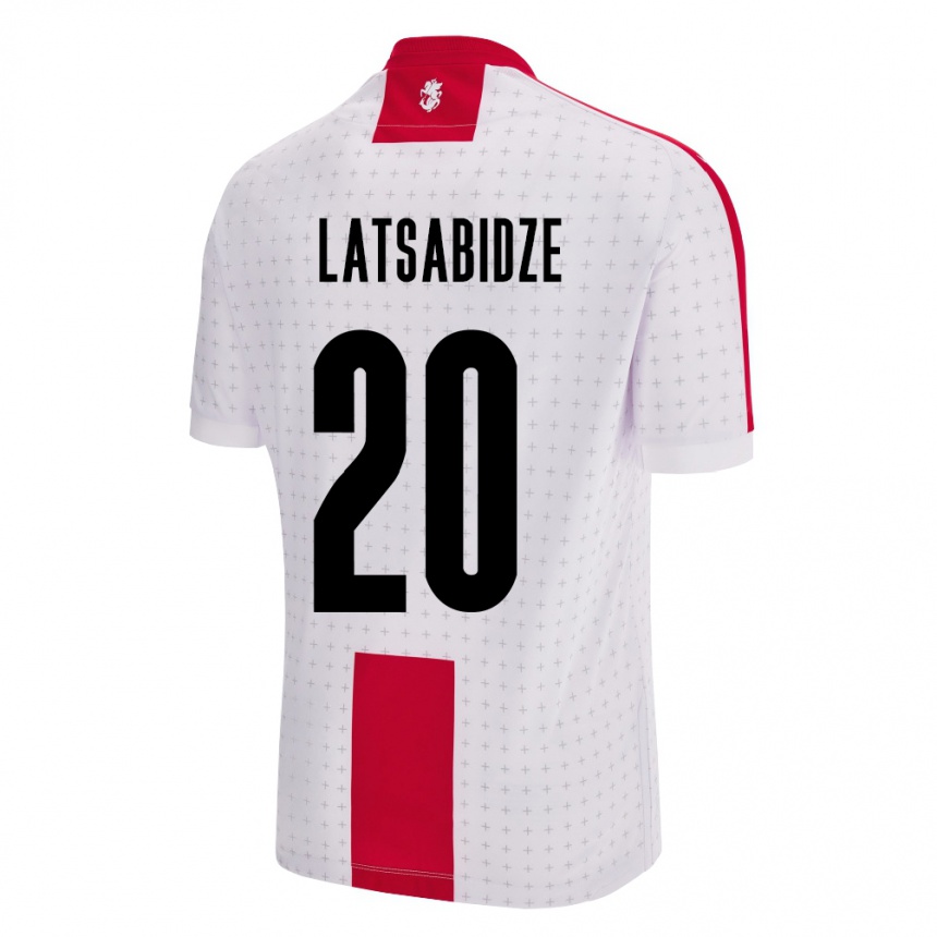 Kids Football Georgia Luka Latsabidze #20 White Home Jersey 24-26 T-Shirt Uk