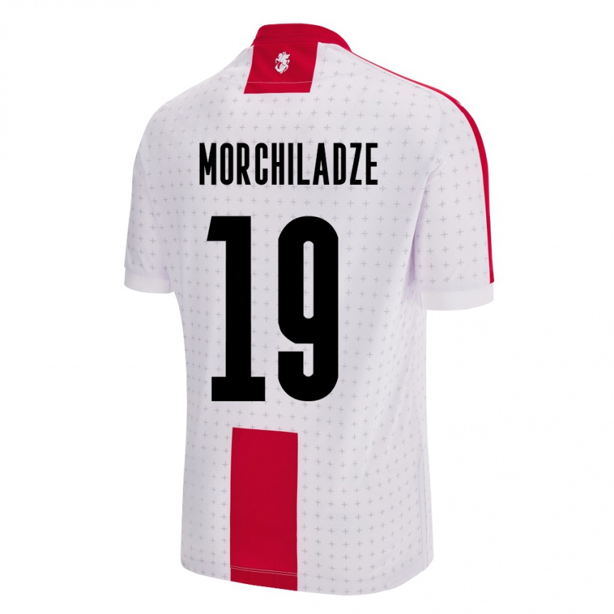 Kids Football Georgia Tornike Morchiladze #19 White Home Jersey 24-26 T-Shirt Uk