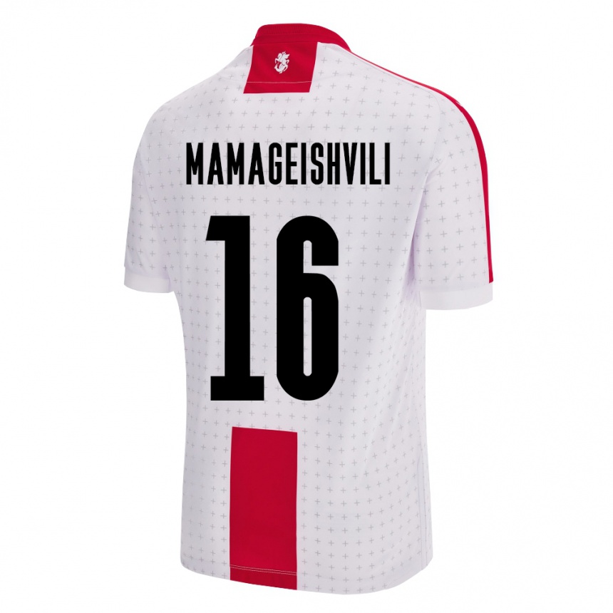 Kids Football Georgia Gizo Mamageishvili #16 White Home Jersey 24-26 T-Shirt Uk