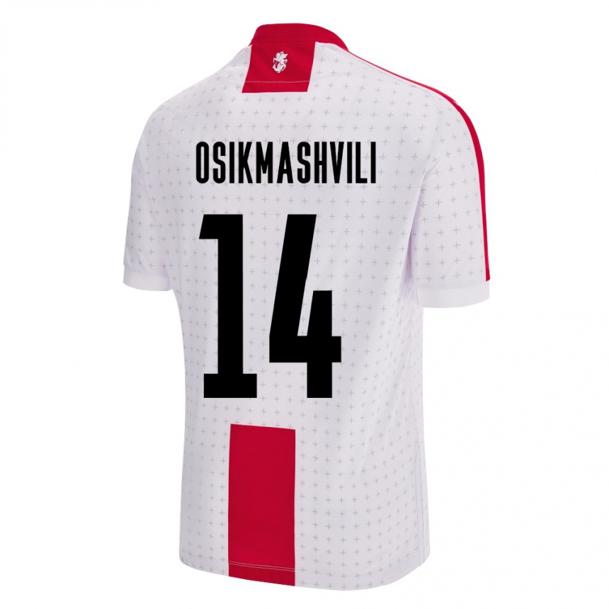 Kids Football Georgia Levan Osikmashvili #14 White Home Jersey 24-26 T-Shirt Uk