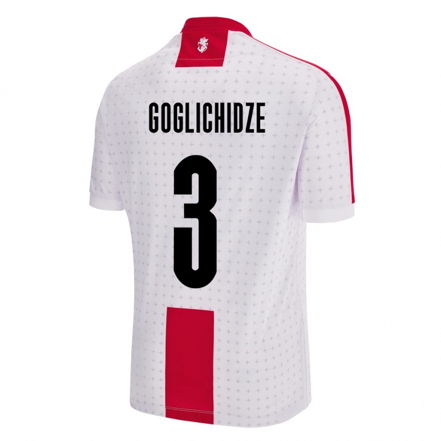 Kids Football Georgia Saba Goglichidze #3 White Home Jersey 24-26 T-Shirt Uk