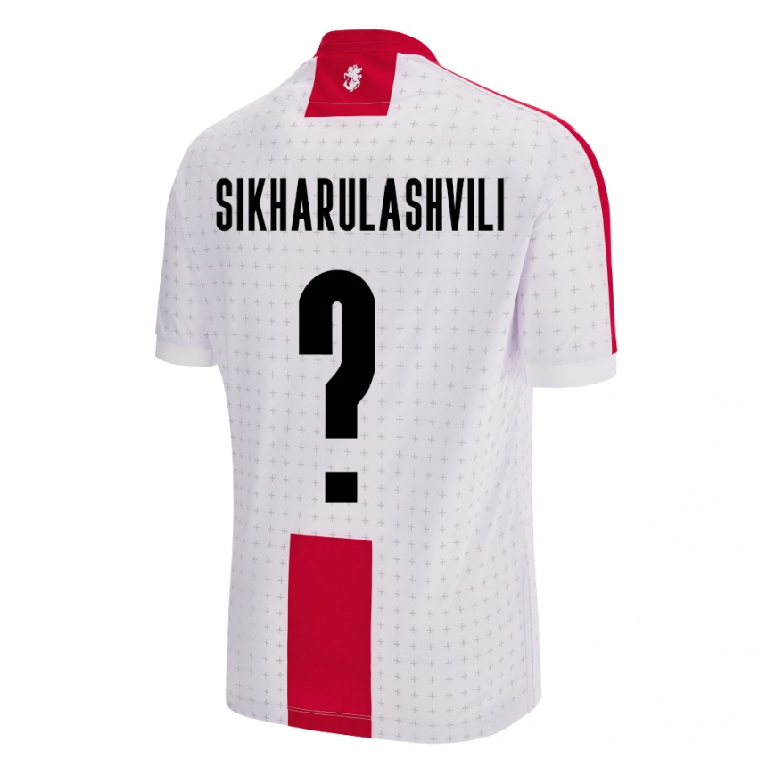 Kids Football Georgia Nika Sikharulashvili #0 White Home Jersey 24-26 T-Shirt Uk