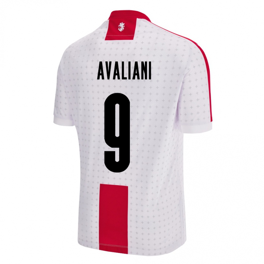 Kids Football Georgia Aleksandre Avaliani #9 White Home Jersey 24-26 T-Shirt Uk