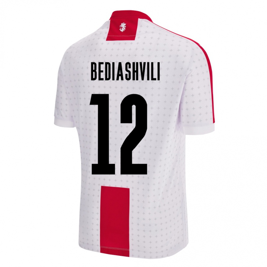 Kids Football Georgia Giorgi Bediashvili #12 White Home Jersey 24-26 T-Shirt Uk