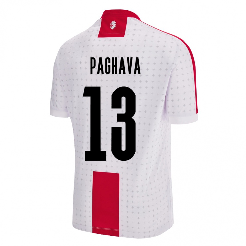 Kids Football Georgia Davit Paghava #13 White Home Jersey 24-26 T-Shirt Uk