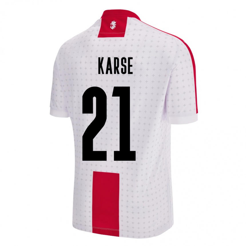 Kids Football Georgia Karse #21 White Home Jersey 24-26 T-Shirt Uk