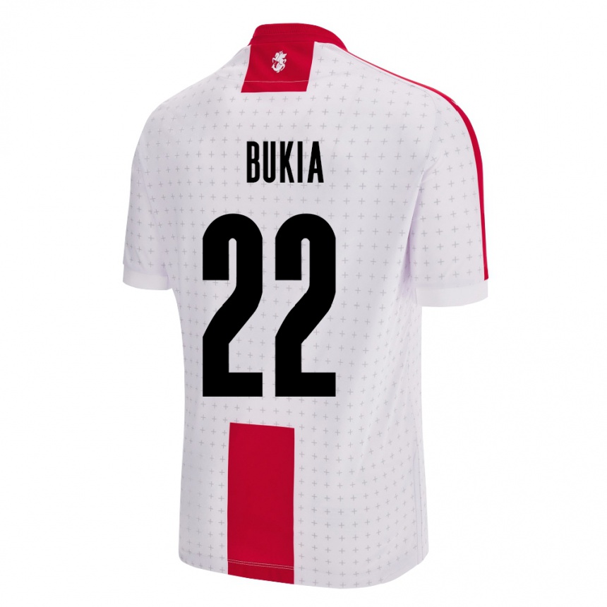 Kids Football Georgia Davit Bukia #22 White Home Jersey 24-26 T-Shirt Uk