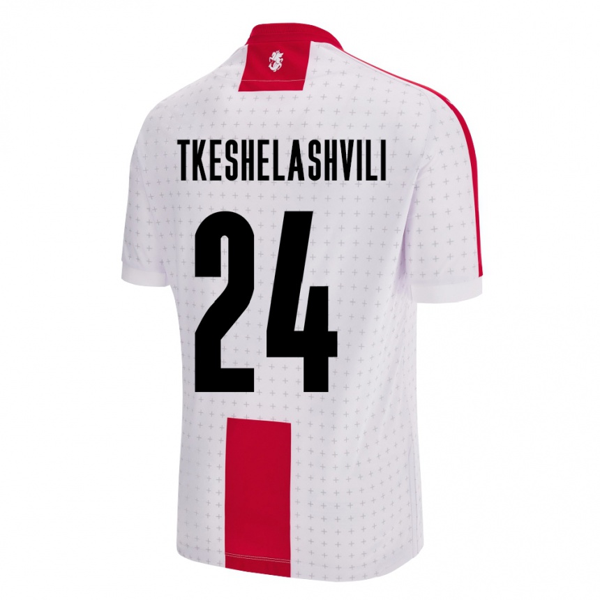 Kids Football Georgia Amiran Tkeshelashvili #24 White Home Jersey 24-26 T-Shirt Uk