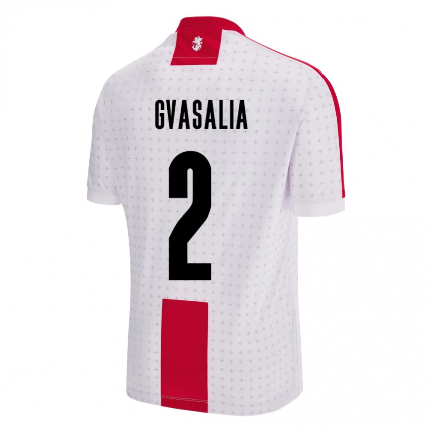 Kids Football Georgia Giorgi Gvasalia #2 White Home Jersey 24-26 T-Shirt Uk