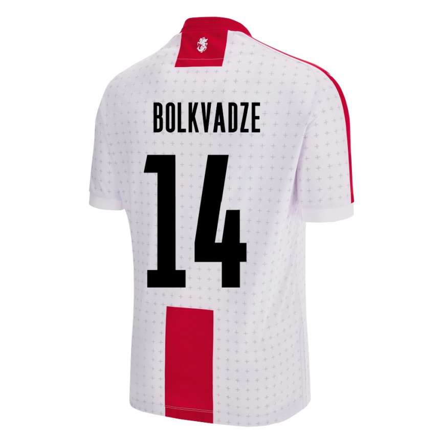 Kids Football Georgia Anastasia Bolkvadze #14 White Home Jersey 24-26 T-Shirt Uk