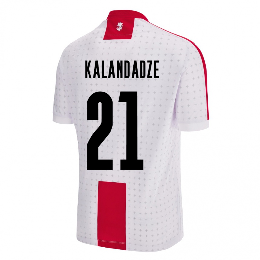 Kids Football Georgia Mariam Kalandadze #21 White Home Jersey 24-26 T-Shirt Uk