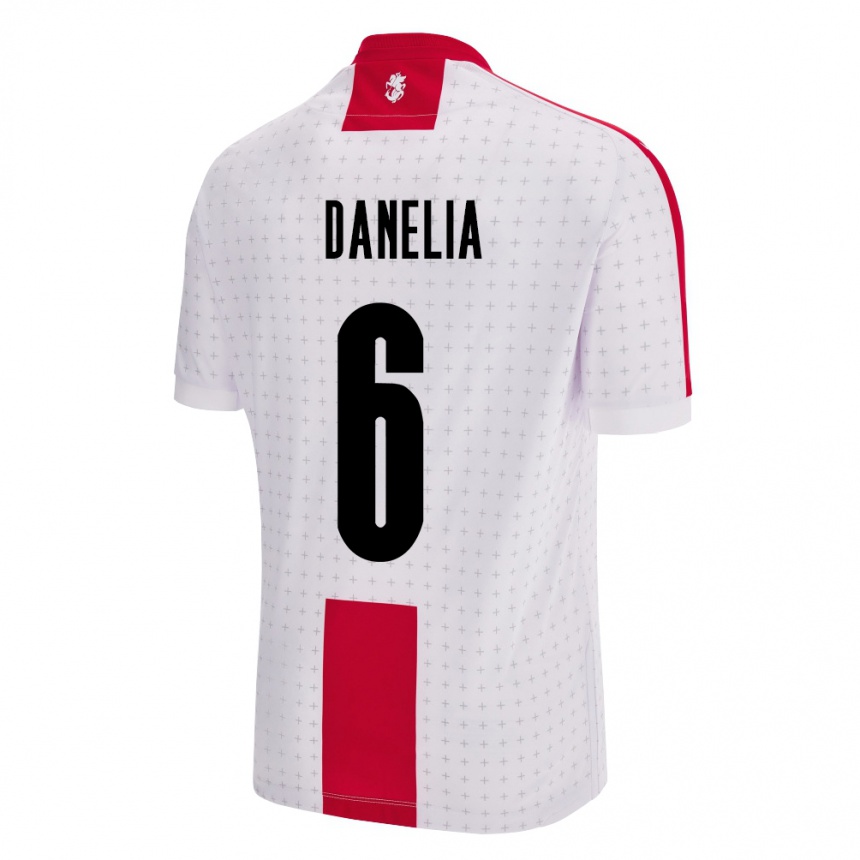 Kids Football Georgia Natia Danelia #6 White Home Jersey 24-26 T-Shirt Uk