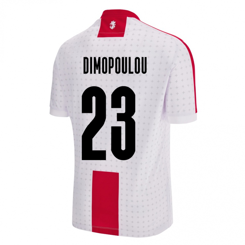 Kids Football Georgia Salomi Dimopoulou #23 White Home Jersey 24-26 T-Shirt Uk