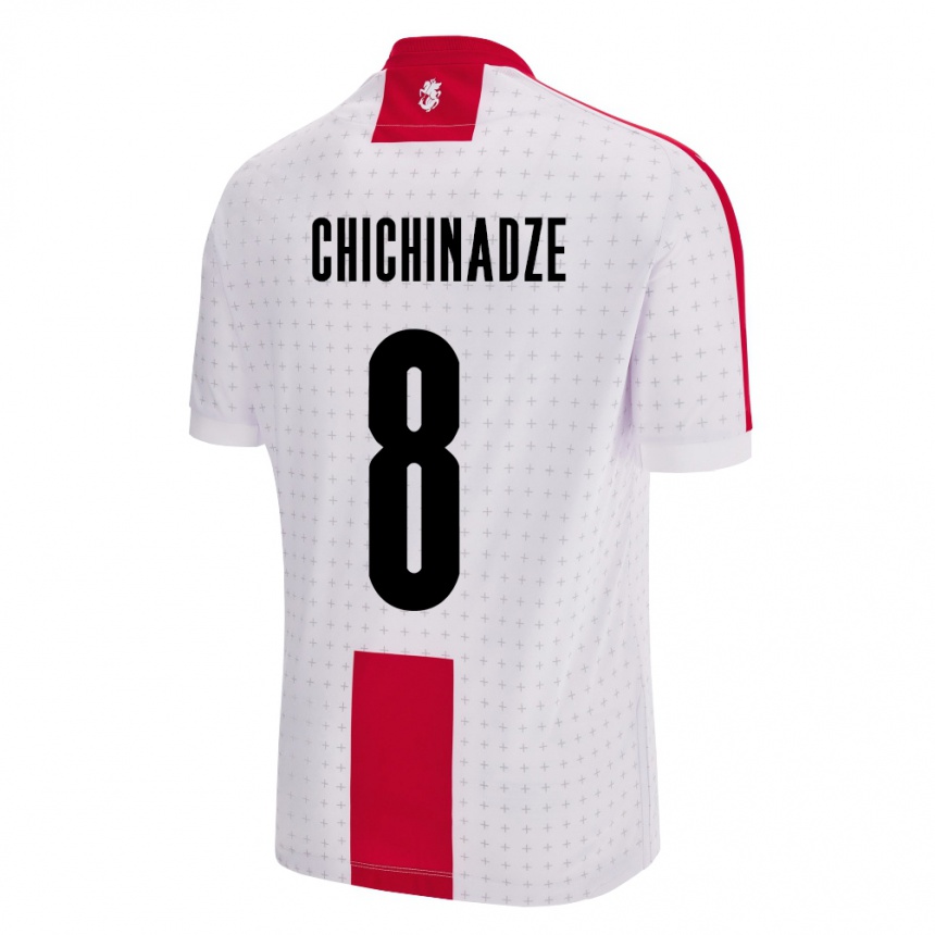 Kids Football Georgia Lela Chichinadze #8 White Home Jersey 24-26 T-Shirt Uk