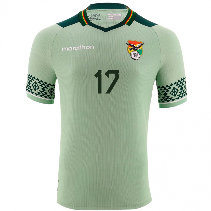 Kids Football Bolivia Roberto Fernández #17 Light Green Home Jersey 24-26 T-Shirt Uk