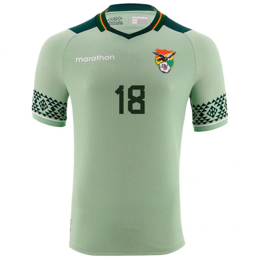 Kids Football Bolivia Fernando Nava #18 Light Green Home Jersey 24-26 T-Shirt Uk