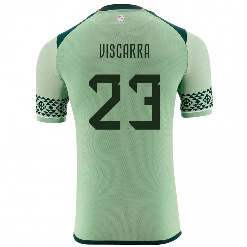 Kids Football Bolivia Guillermo Viscarra #23 Light Green Home Jersey 24-26 T-Shirt Uk