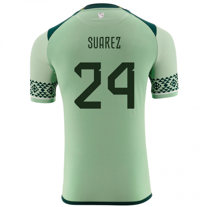 Kids Football Bolivia Marcelo Suárez #24 Light Green Home Jersey 24-26 T-Shirt Uk