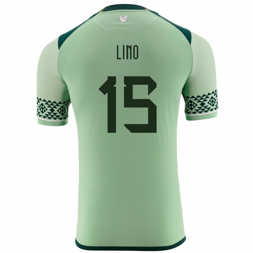 Kids Football Bolivia Daniel Lino #15 Light Green Home Jersey 24-26 T-Shirt Uk