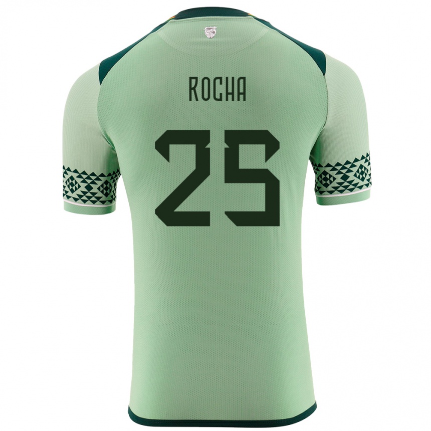 Kids Football Bolivia Yomar Rocha #25 Light Green Home Jersey 24-26 T-Shirt Uk